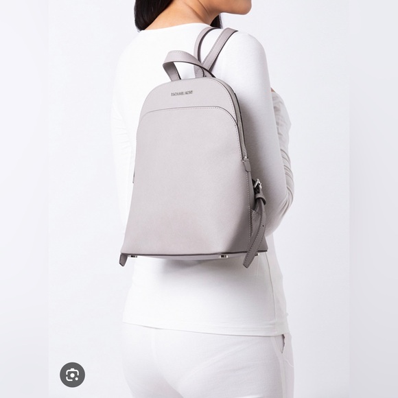 Michael Kors Pearl Grey Emmy Backpack - Picture 2 of 8